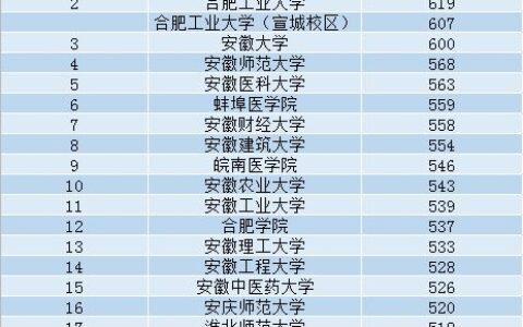 合肥一本大学有哪些