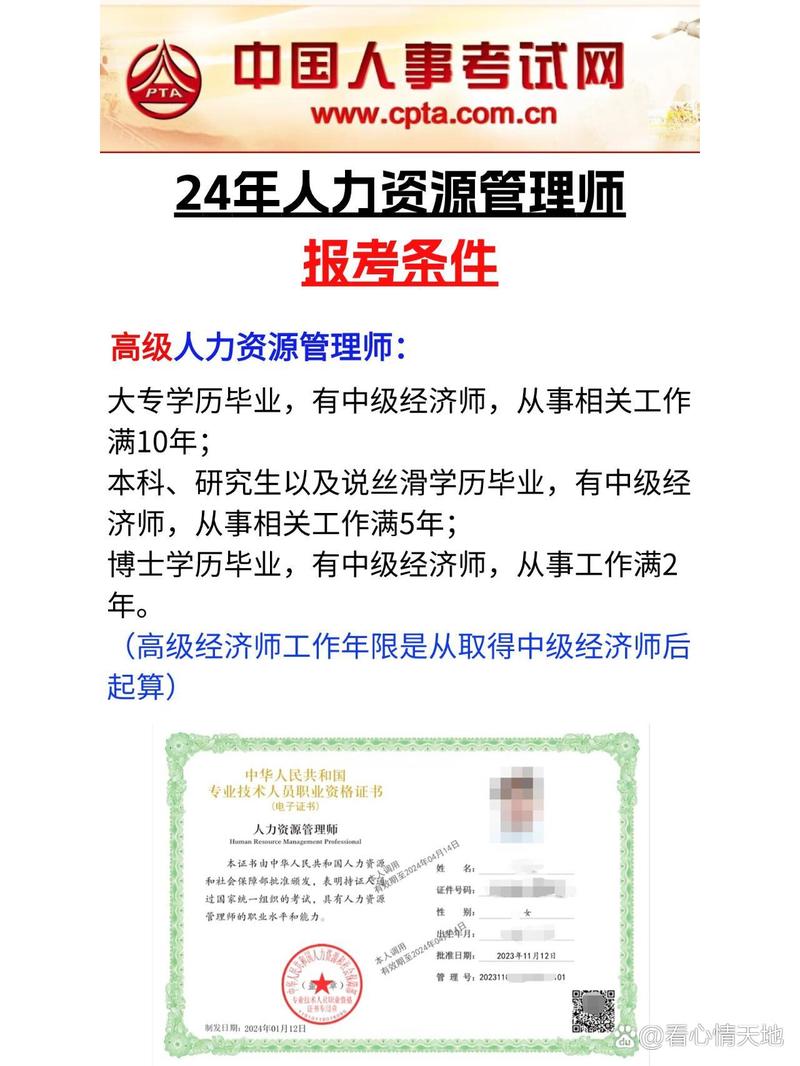 初级人力资源管理师报考条件