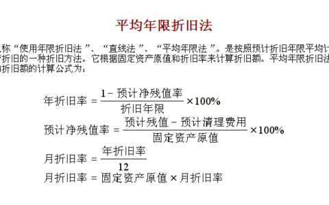 年限平均法计算公式