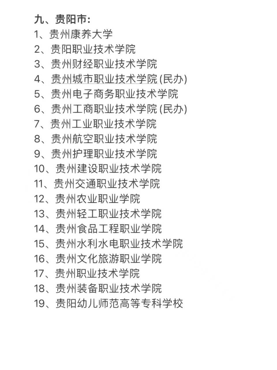 贵州民办大专学校