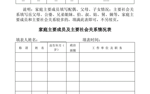 考研报名家庭主要成员关系怎么填写