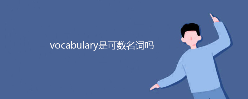 vocabulary可数吗