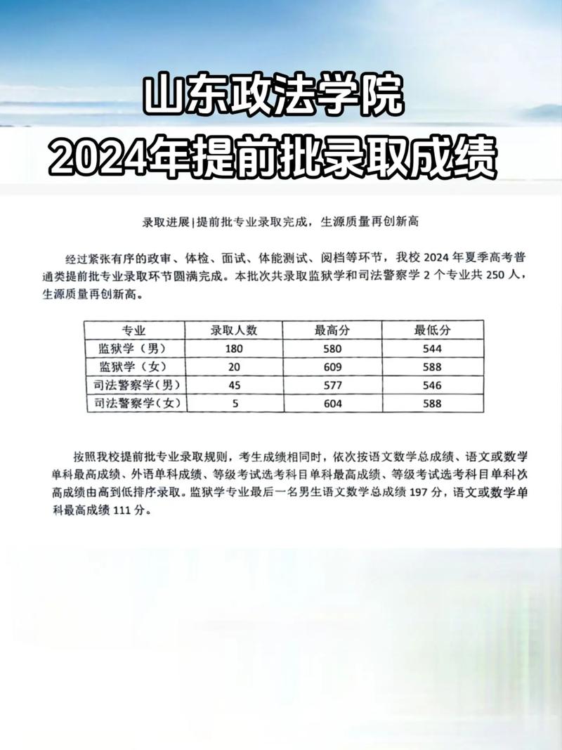 山东政法学院2024录取分数线