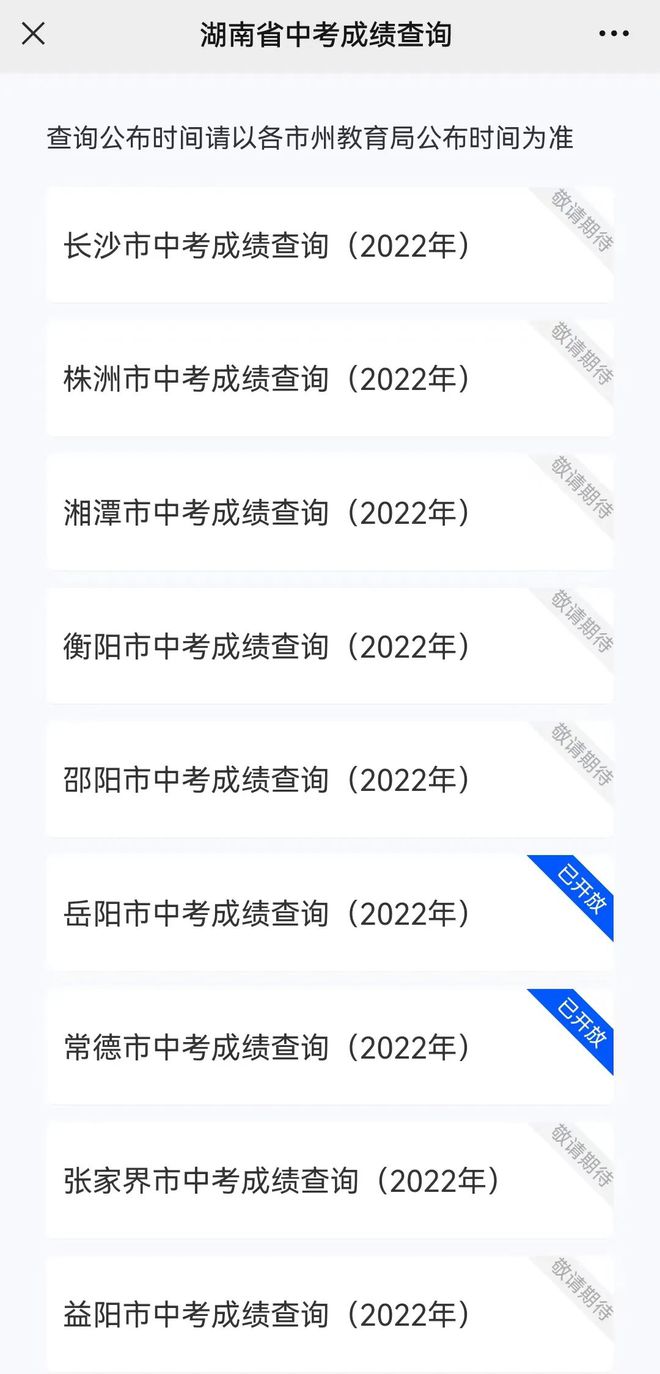 衡阳市中考成绩查询网