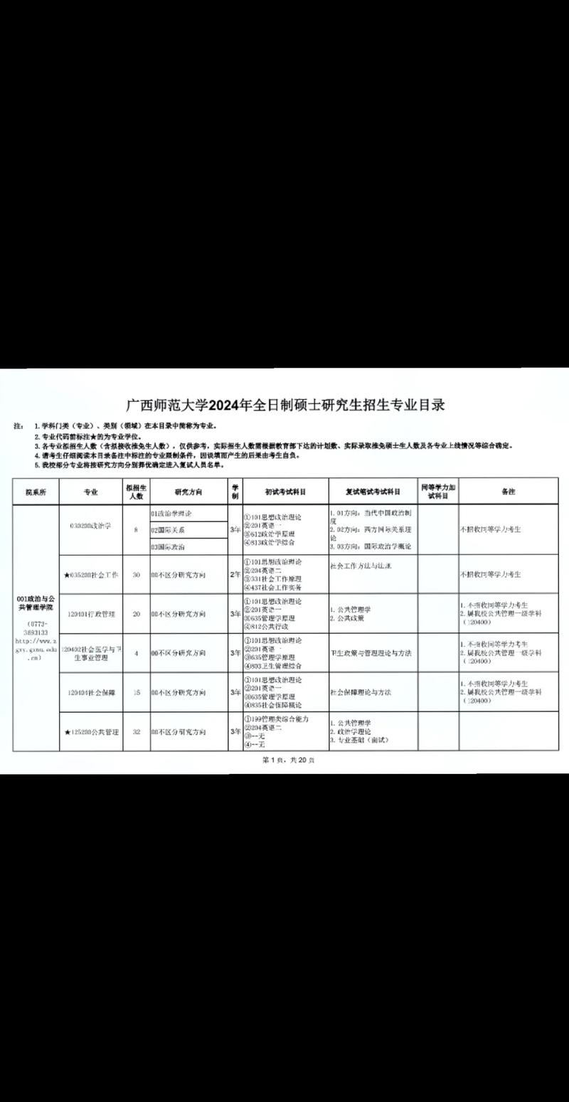 广西师范大学2024年招生简章