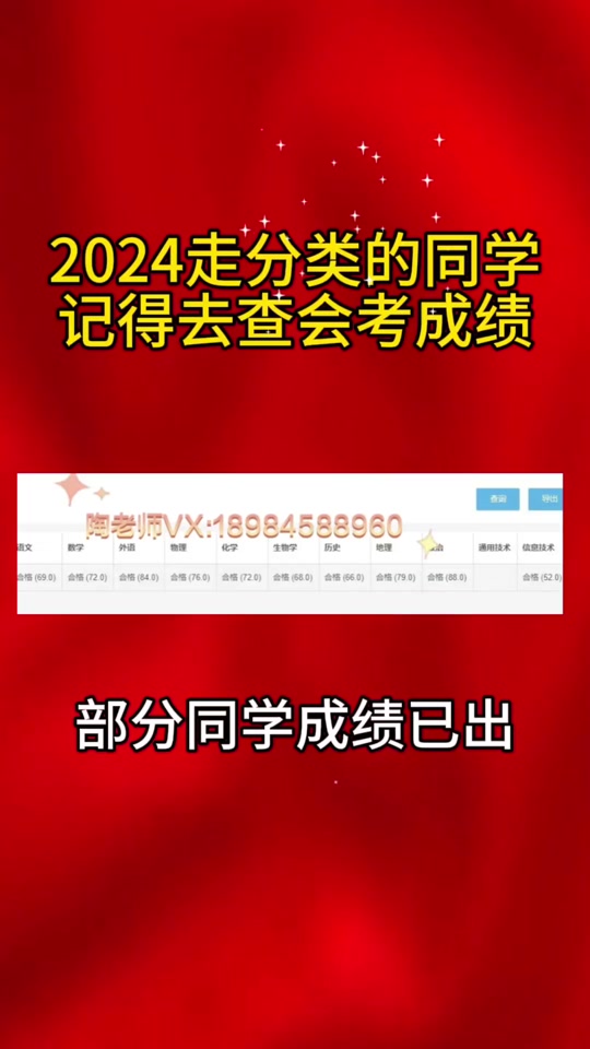 会考查询成绩入口2024