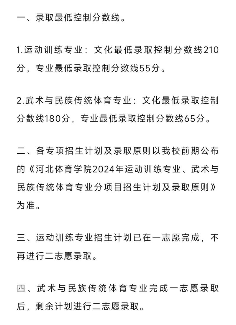 河北体育学院分数线