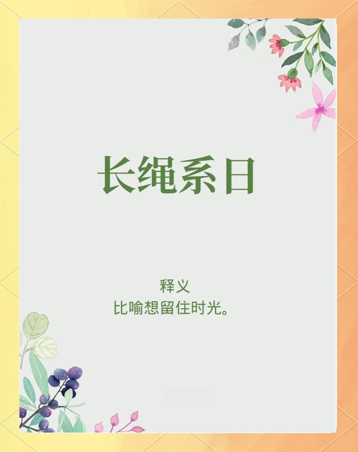 长绳系日